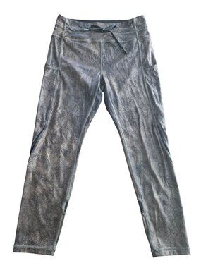 Zyia Active Gold Metallic Leggings Size 8-10